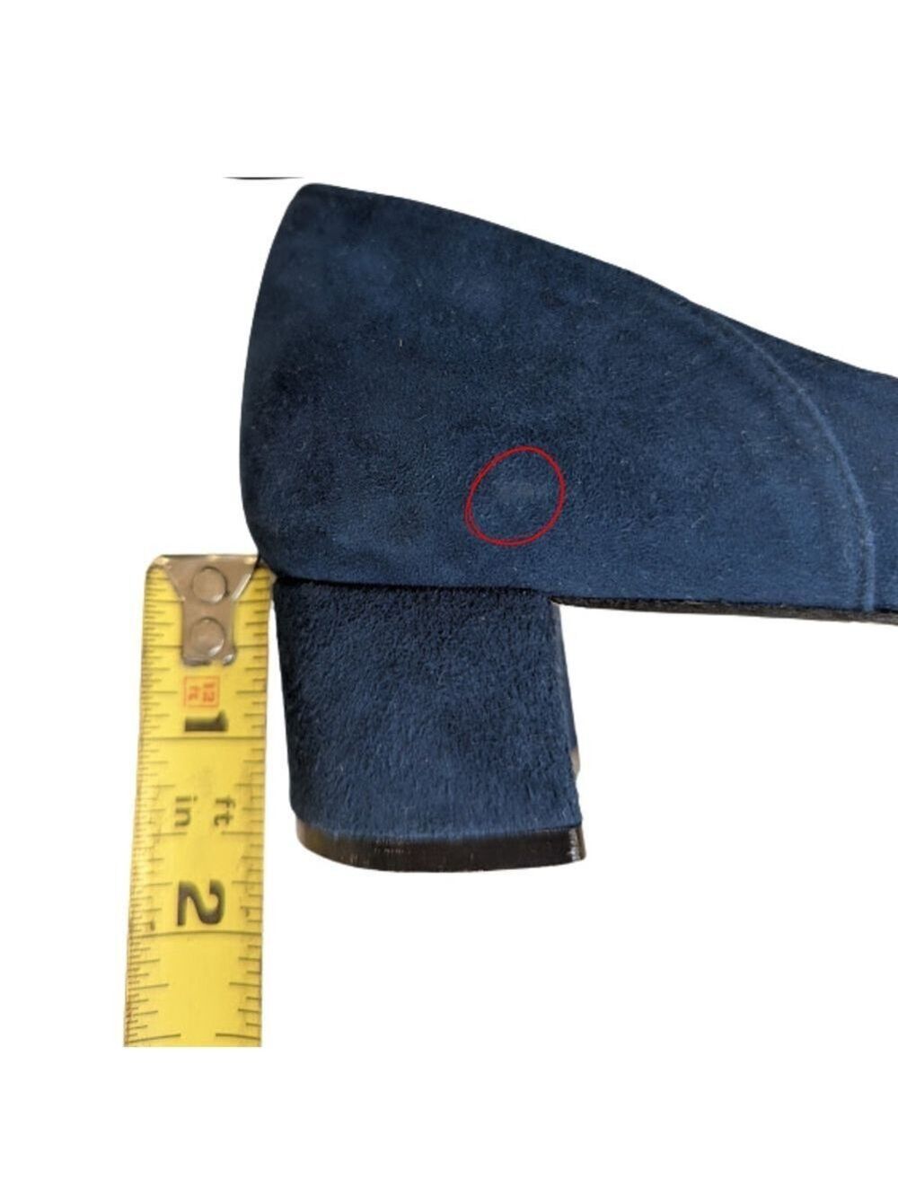 Daniele Ancarani Blue Suede Block Heel Pumps Square Toe Quiet Luxury EU 36.5 - Picture 11 of 11